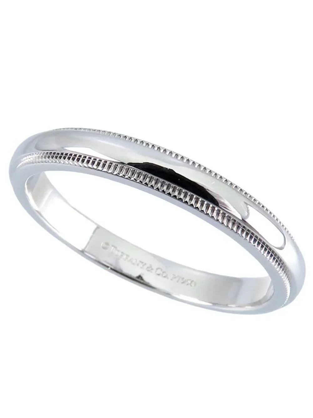Tiffany & Co Milgrain Ring Platinum Together Band